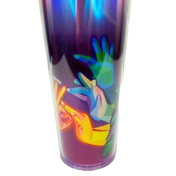 ‼️new‼️ Starbucks ASL American Sign Language 24oz cold Cup 🤟 - Picture 2 of 2